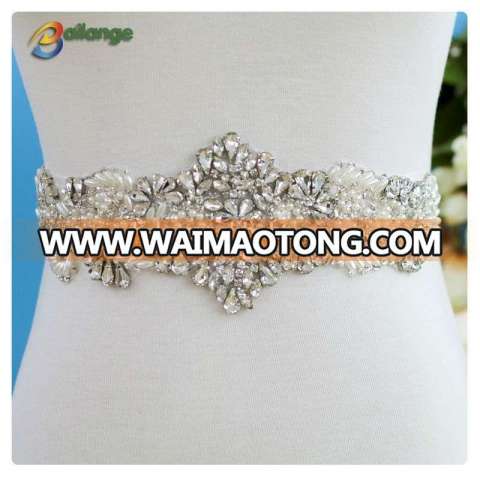 wedding dress design bailange bridal dress fashion wholesale pearl rhinestone bridal sashes belt